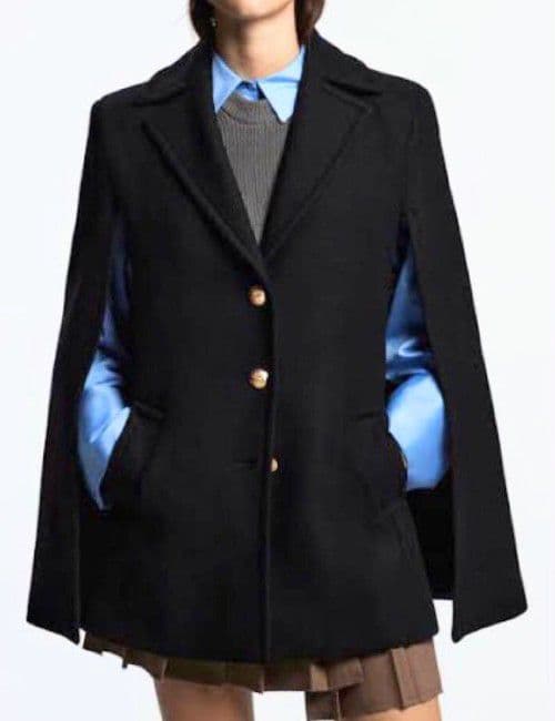 美品 ZARA ケープコート マント 金ボタン マンテコ シャツおまけ