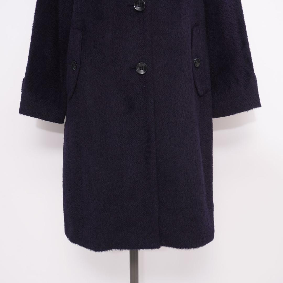 BCBG MAXAZRIA アルパカ100％ ボアコート 紺 M/L*LD949