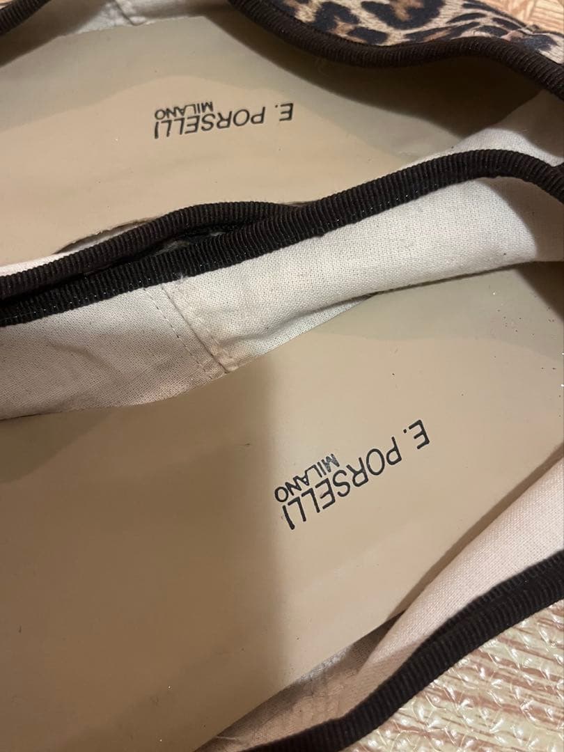 PORSELLI ポルセリ バレエシューズ レオパード フラットシューズ