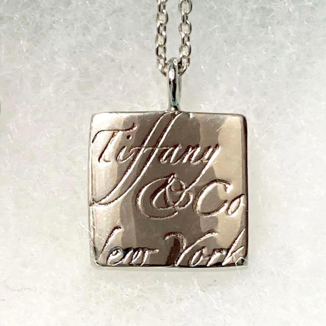 q64美品】✨Tiffany & Co. ✨ノーツスクエアネックレス