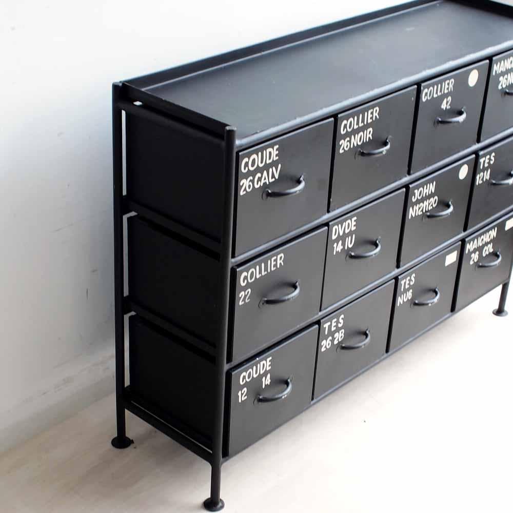 アイアンチェスト インダストリアル 黒鉄 ビンテージテイスト ZR24196