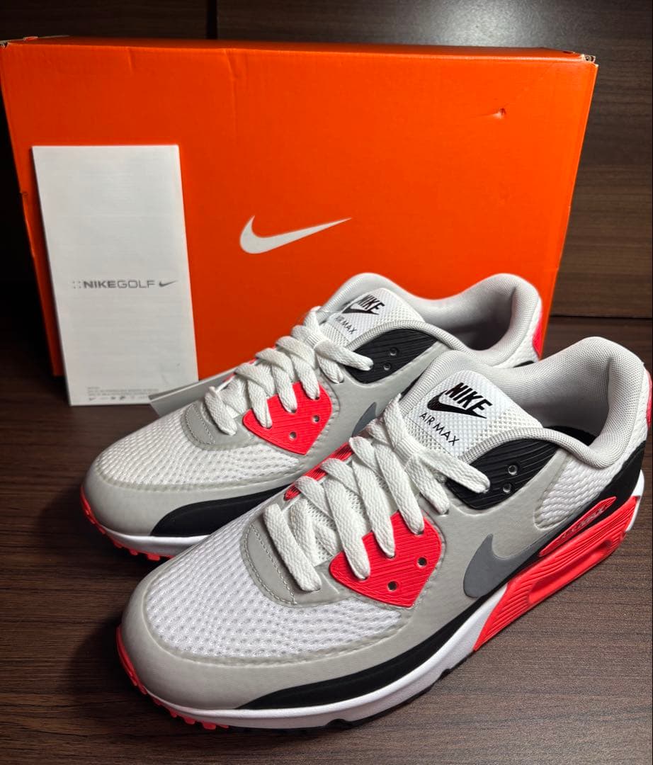 ナイキ エアマックス 90 ゴルフ インフラレッド　ほぼ未使用size25.5㎝