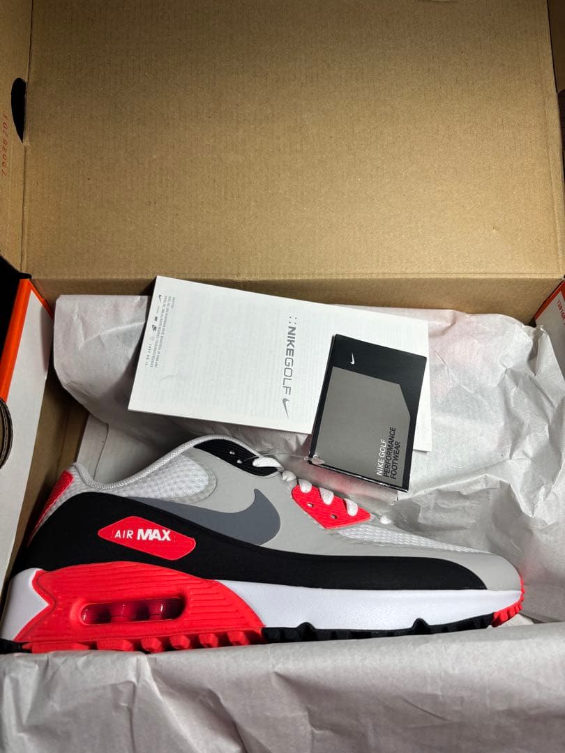 ナイキ エアマックス 90 ゴルフ インフラレッド　ほぼ未使用size25.5㎝