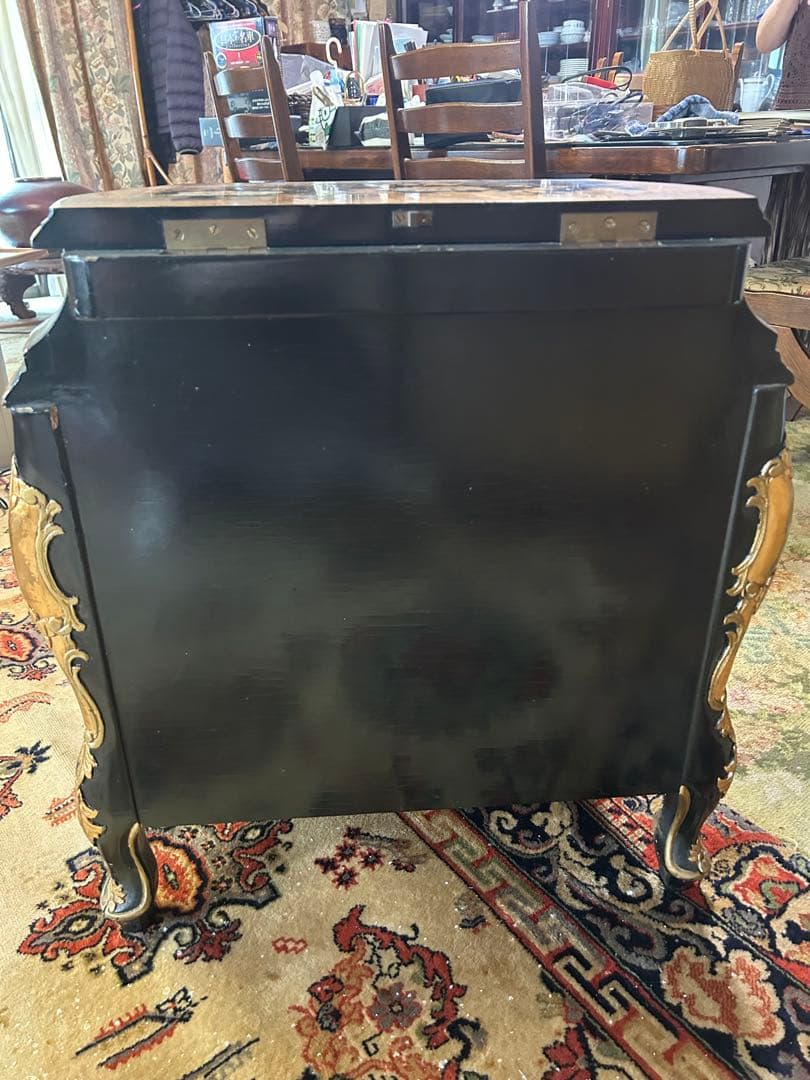 アジア風 木製家具 金箔装飾　シノワヅリ