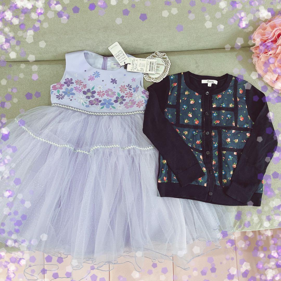 アナスイミニ❤️ドレス❤️ワンピ❤️ボンポワン ❤️花柄❤️ネイビー❤️花❤️ミキハウス❤️