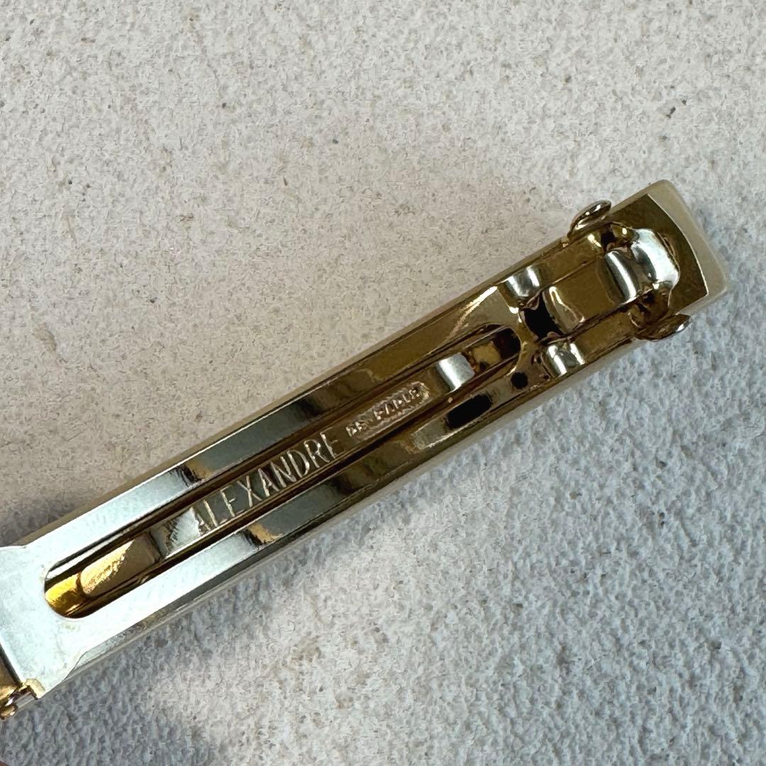 アレクサンドルドゥパリ パール バレッタ 8cm ベージュ ヘアクリップ