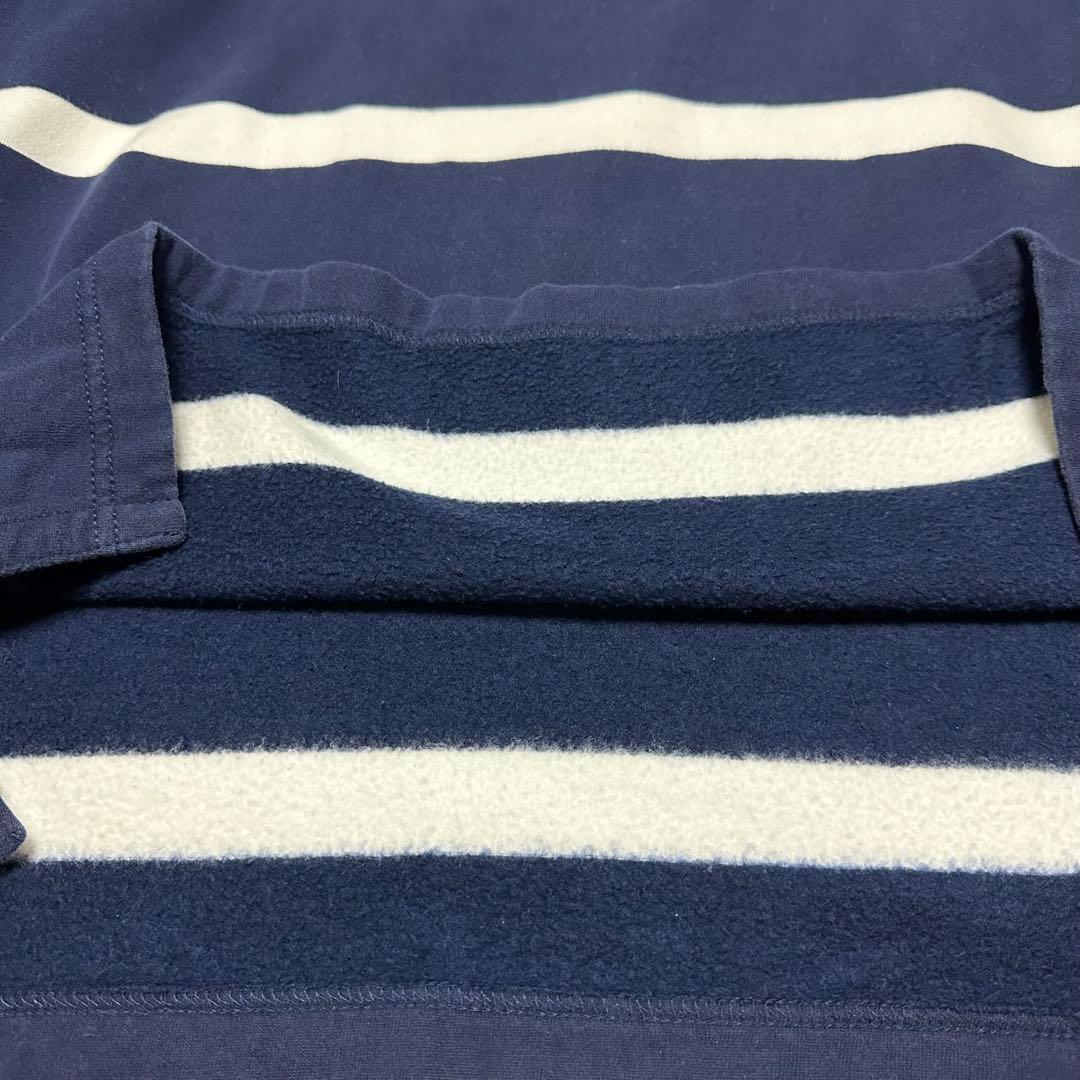 【ポロラルフローレン☆ラガーシャツ】常田大希☆裏起毛☆XL☆紺　白　金ポニー刺繍