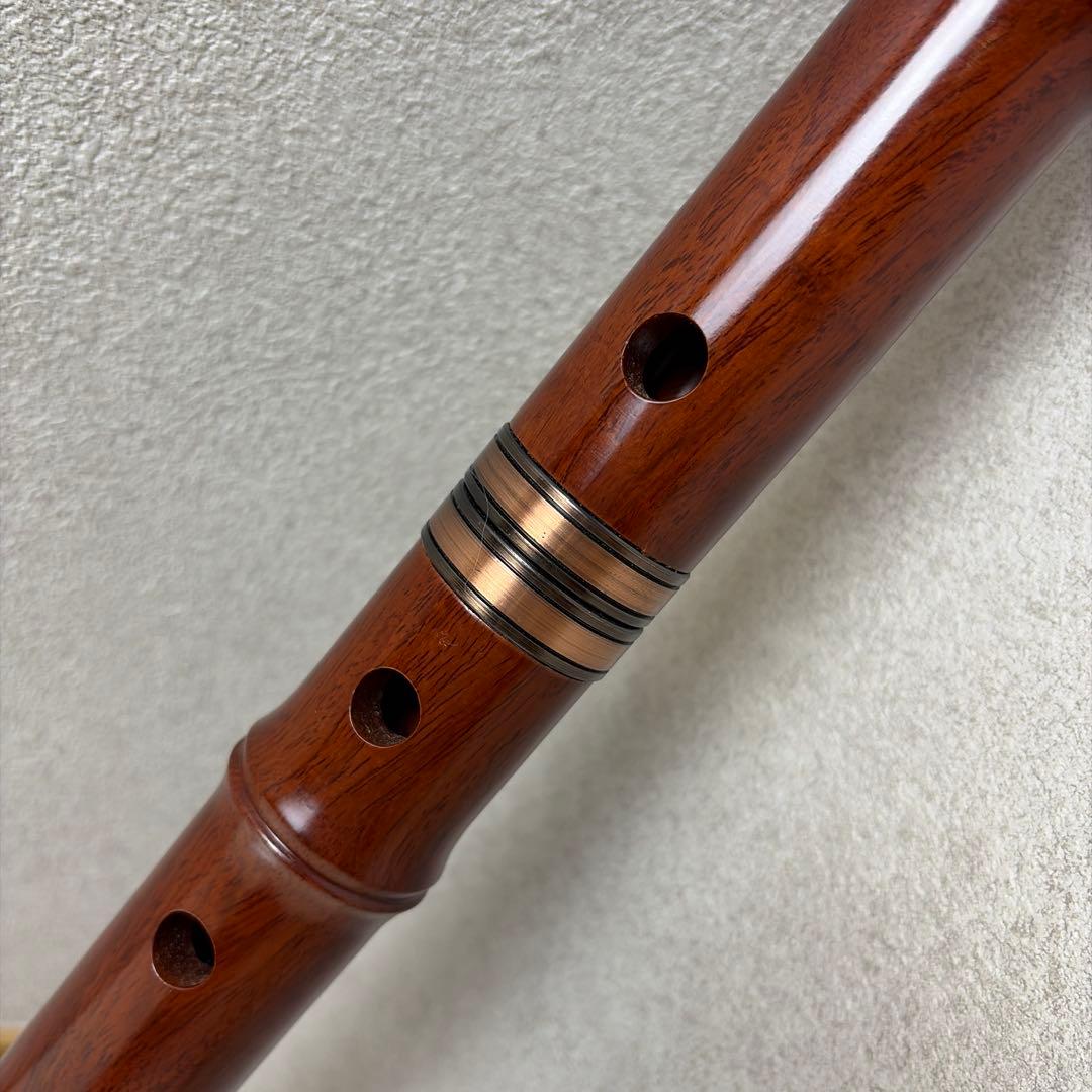 【極美品】尺八 銘あり 清風 1印 1尺8寸 5孔 銅三線