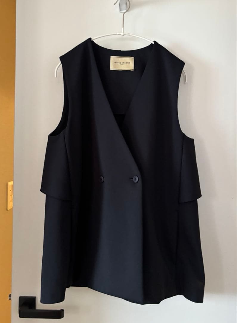 UNITED ARROWS SPONGY ミドル ベスト38 ネイビー