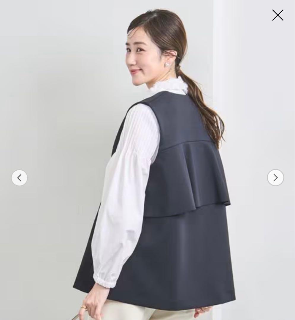 UNITED ARROWS SPONGY ミドル ベスト38 ネイビー