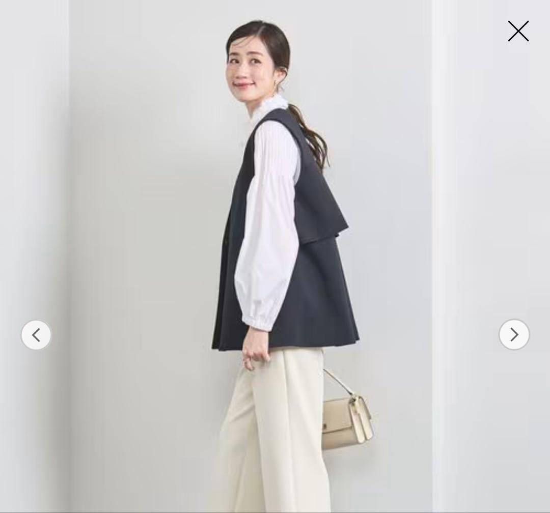 UNITED ARROWS SPONGY ミドル ベスト38 ネイビー