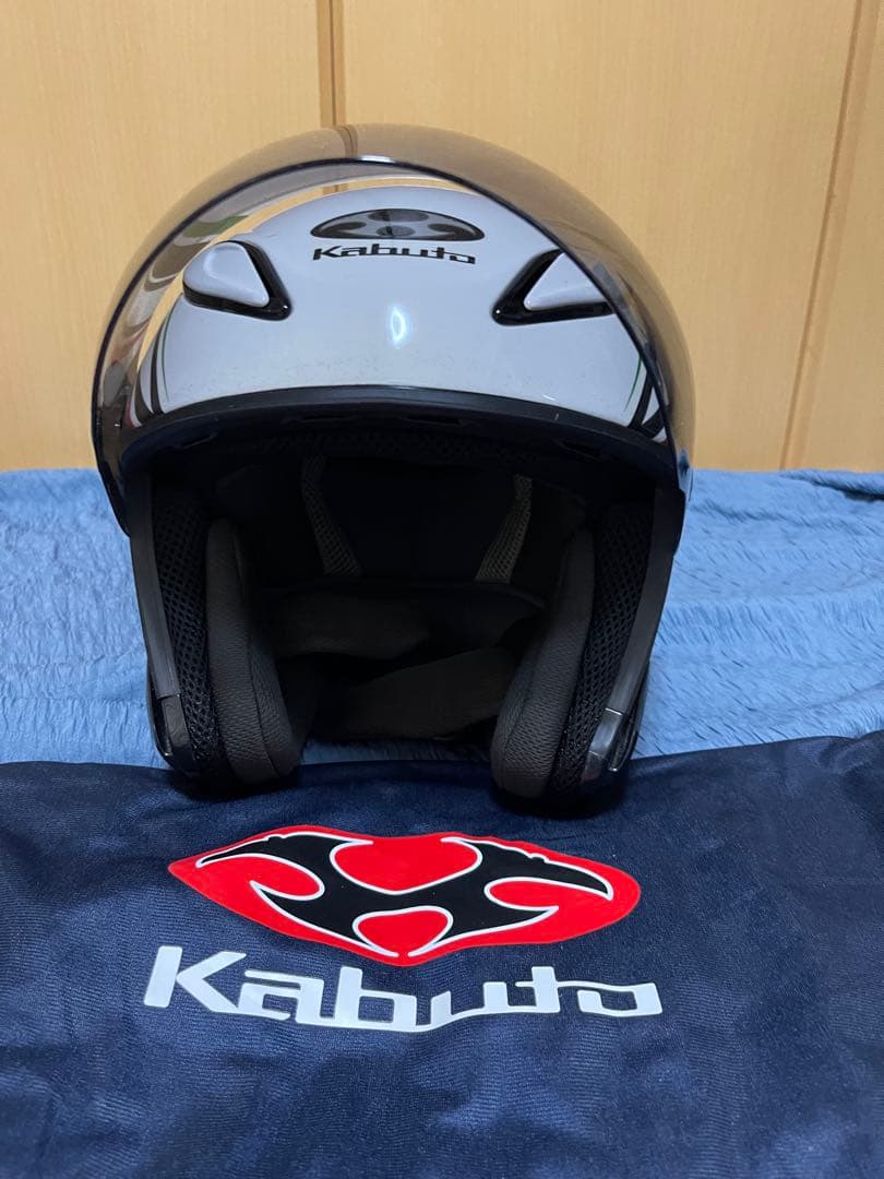 【美品】Kabuto ジェットヘルメット屋外 未使用 クリアシールド付き