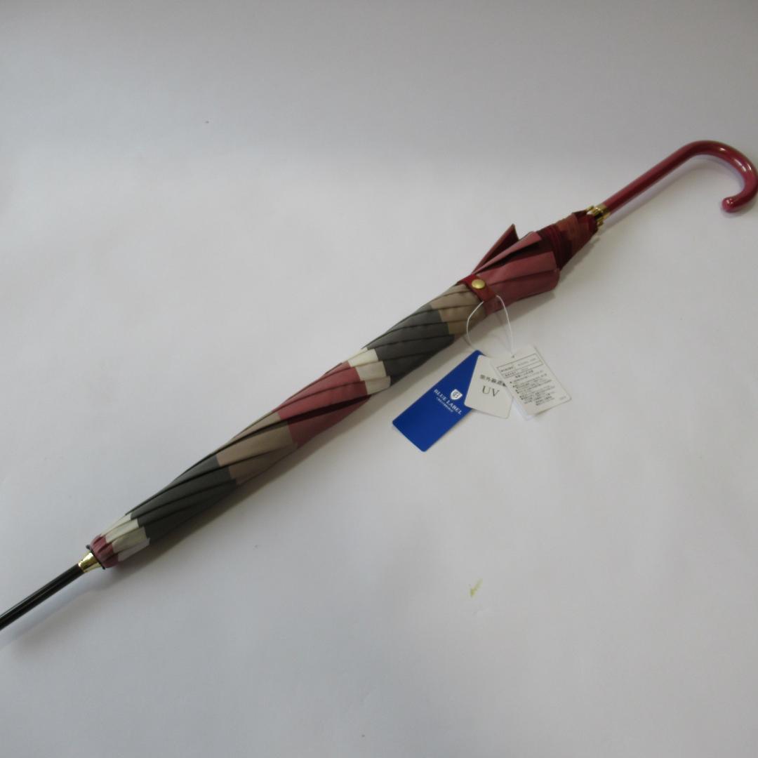 ブルーレーベルクレストブリッジレッド 雨傘 / 長傘 晴雨兼用 紫外線遮蔽2/2