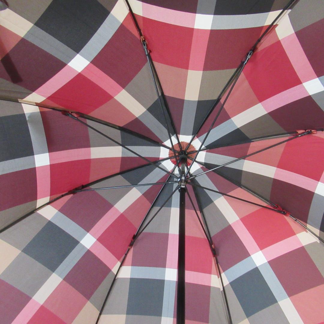 ブルーレーベルクレストブリッジレッド 雨傘 / 長傘 晴雨兼用 紫外線遮蔽2/2