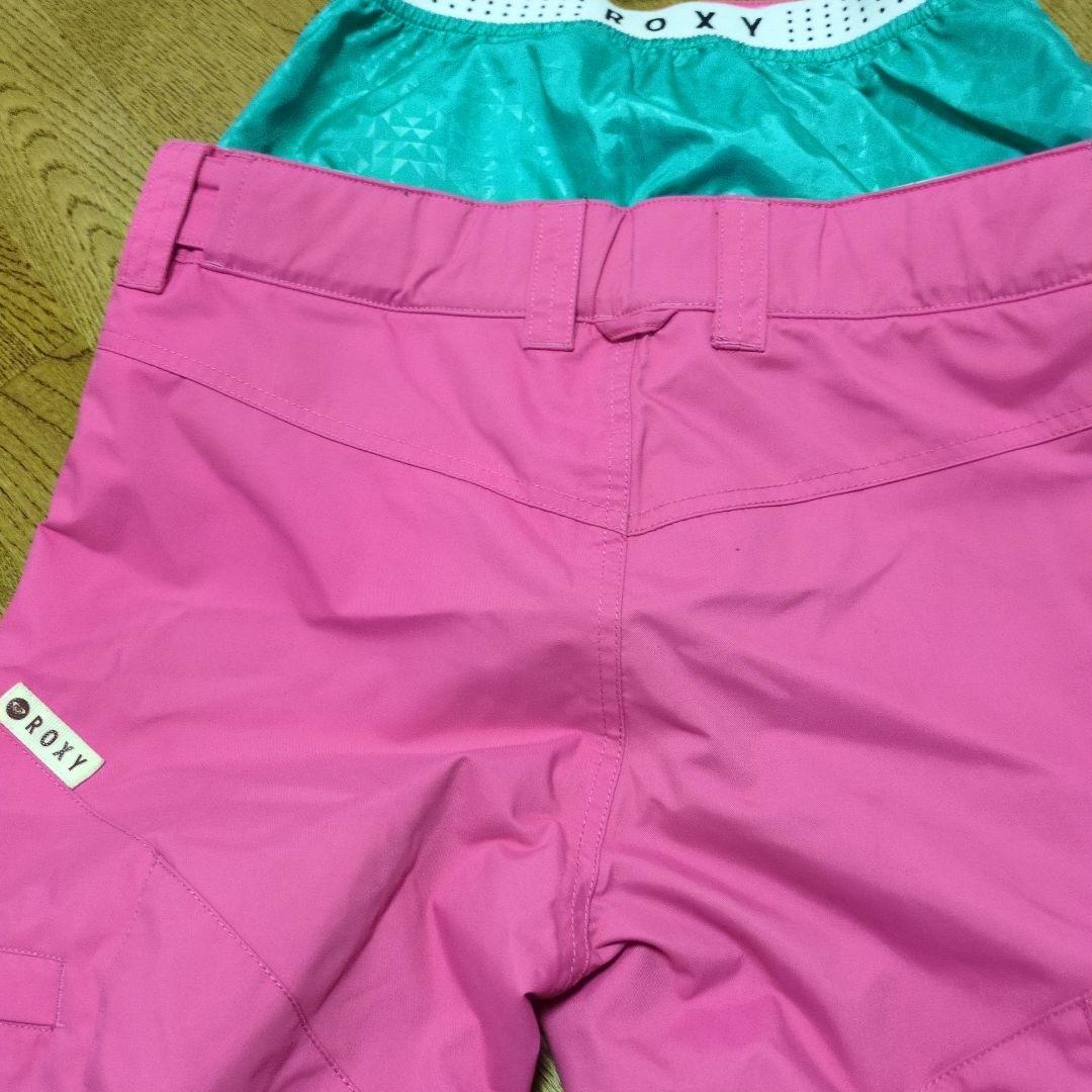 ROXY　スノボウェア　上下セット　Ｍ　ロゴ　総柄　カラフル　ピンク