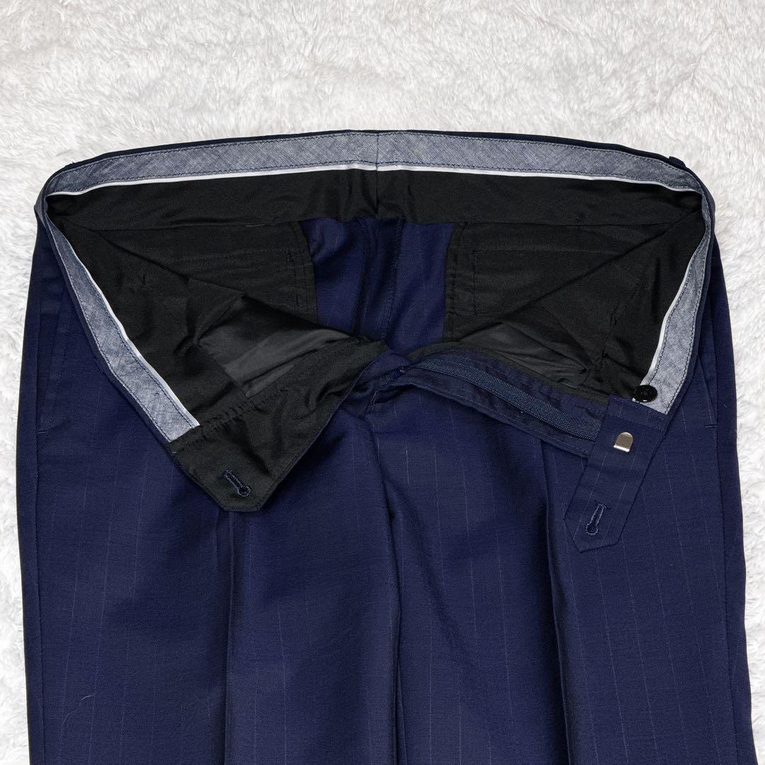 SUIT SELECT スーツセレクト ネイビー ストライプ シングル仕立て