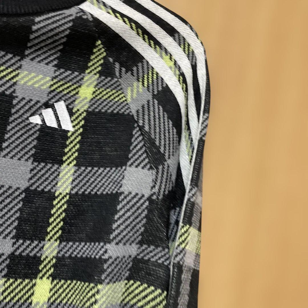 値下げ★新品★アディダスニット+ダンボールスカートセットアップチェックセーターS