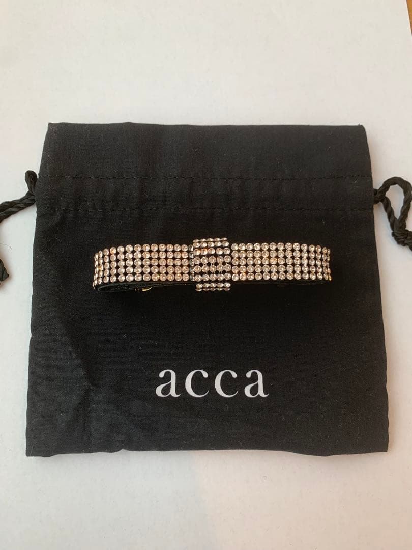 acca 25周年　リボンバレッタ　silk