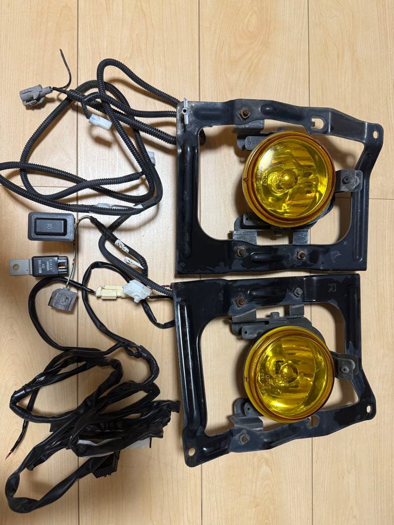 ミニキャブ イエロー フォグランプ U61 U62 純正 配線付き