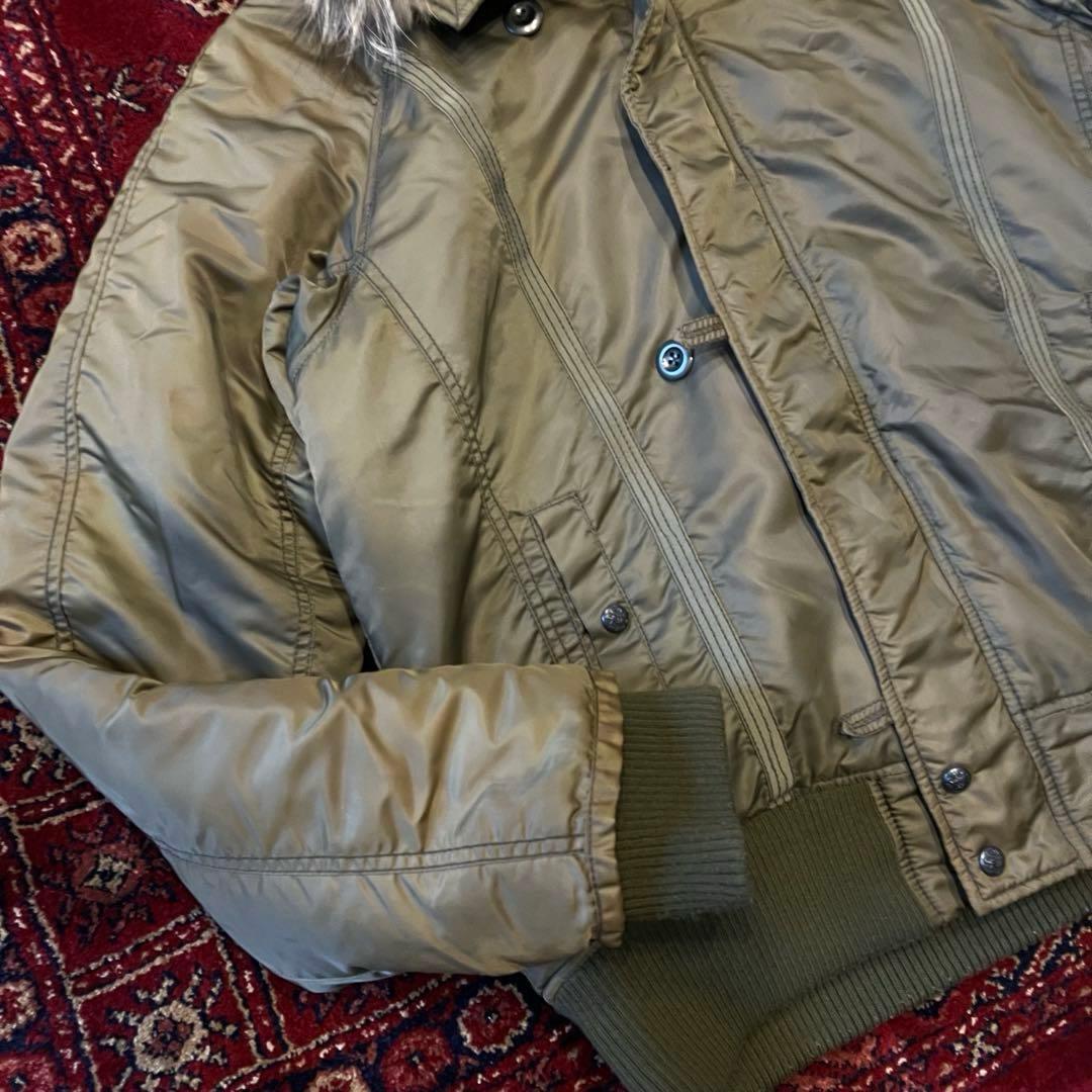 人気のデザイン！カームフロウ ブルゾン ミリタリー N2B ファー　短丈　カーキ