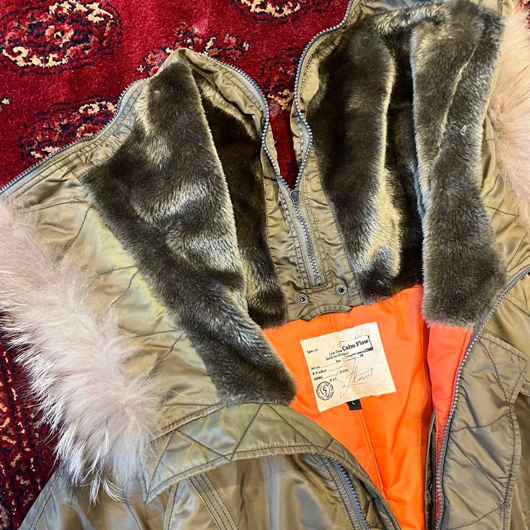 人気のデザイン！カームフロウ ブルゾン ミリタリー N2B ファー　短丈　カーキ