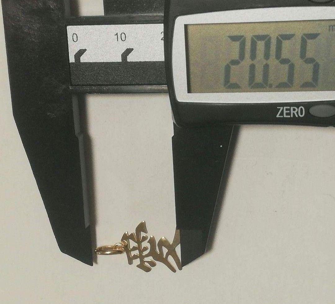 K18 18金 18k YG 漢字【愛】モチーフ ペンダントトップ