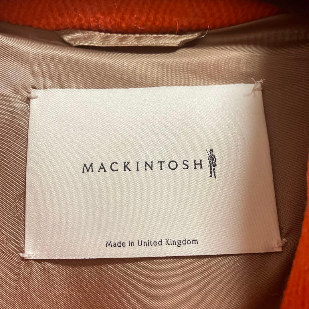 マッキントッシュ　ヘリンボーンフーデッドロングコート　36