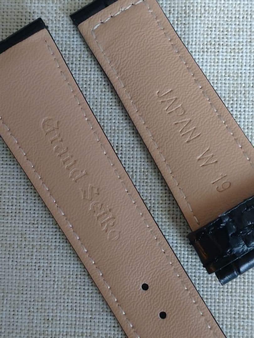 グランドセイコー GS 時計ベルト バンド ブラック 19-16㍉