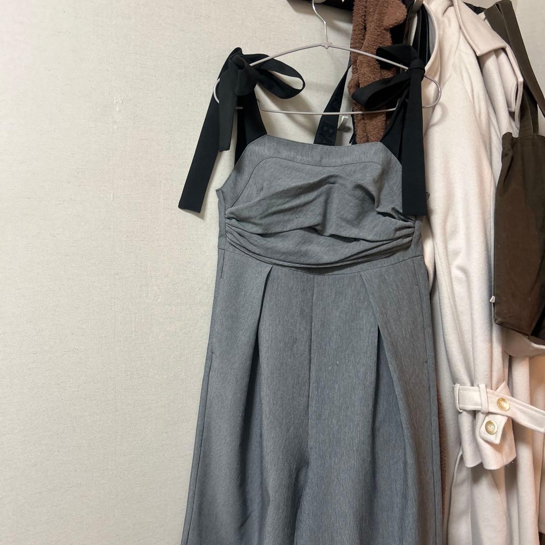 【Andequal】ribbon shoulder combinaison S