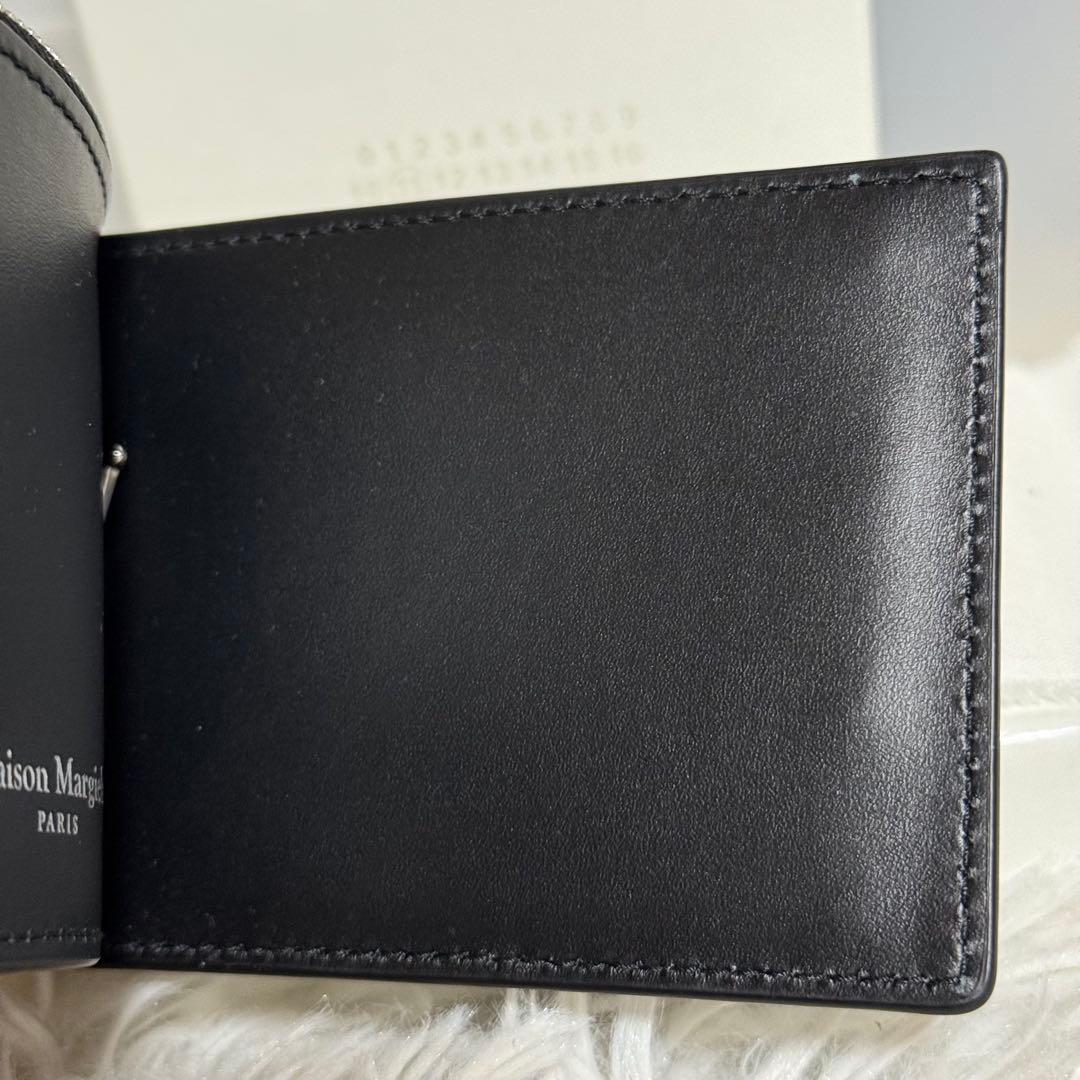 ⭐️未使用⭐️　メゾンマルジェラ　マネークリップ　小銭入れ付き　レザー　黒