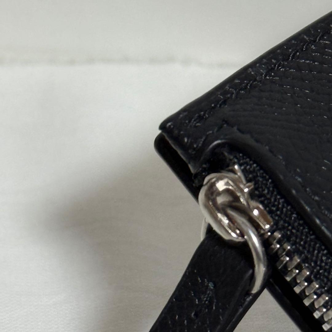 ⭐️未使用⭐️　メゾンマルジェラ　マネークリップ　小銭入れ付き　レザー　黒