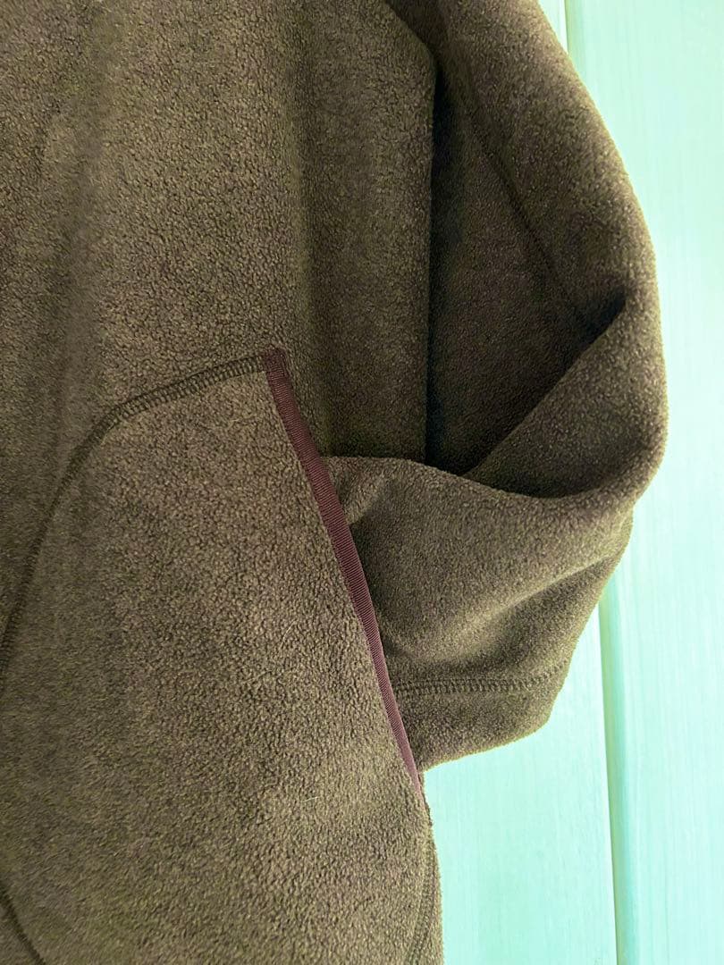 DANTONダントン フリース ノーカラージャケット 焦げ茶ブラウン サイズ42