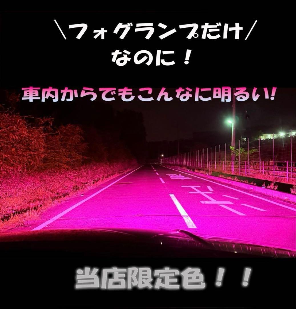 池田フォグ　30000lm!! H8/H11/H16 爆光 ピンクフォグランプ