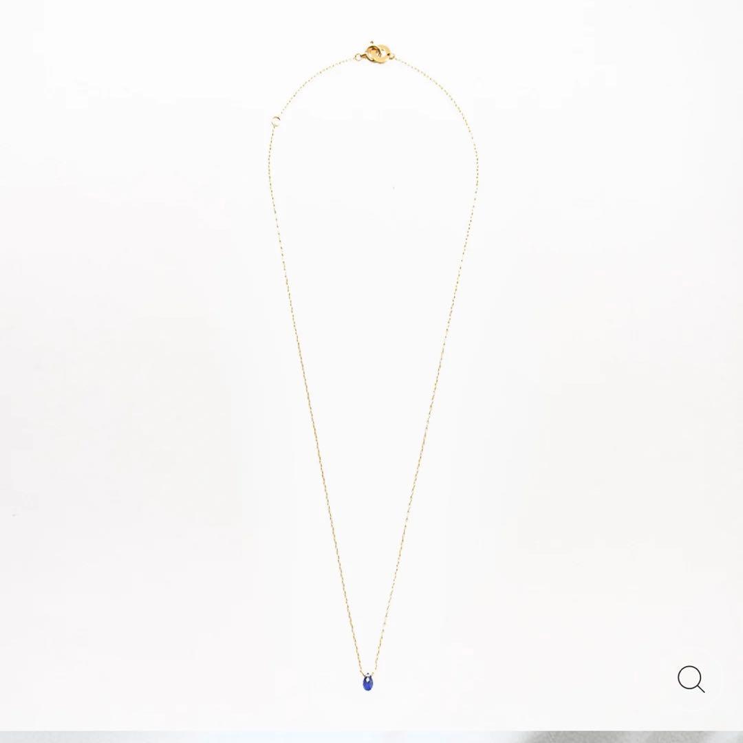 ナチュラルストーンネックレスK10ブルーサファイア　ネックレス　KAORU