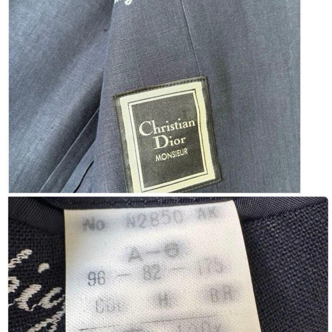 クリスチャンディオール　リネン100 ダブル　セットアップ　スーツ