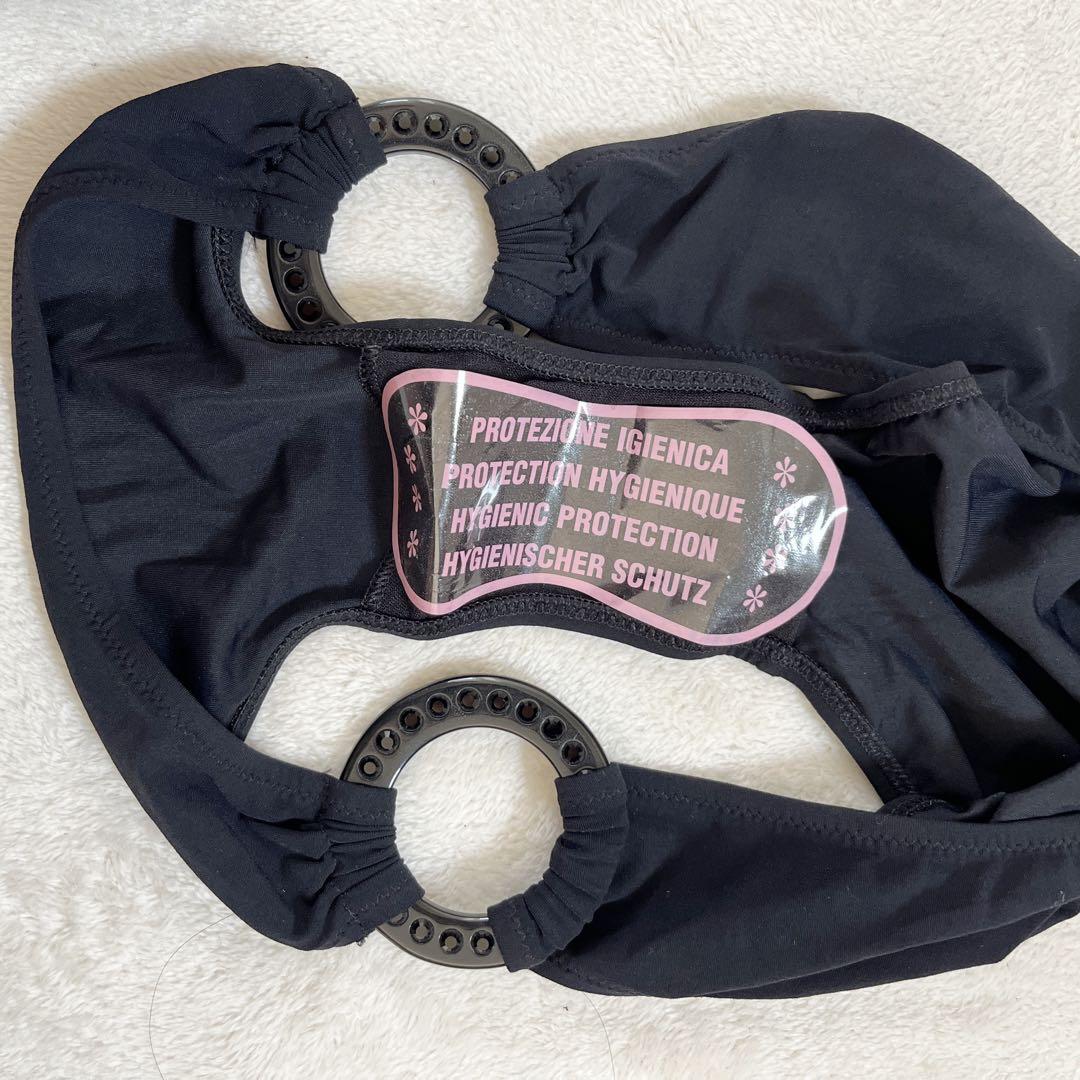 新品タグ付きD&G ドルチェ&ガッバーナ 黒　ビキニ 水着　セパレート　S M