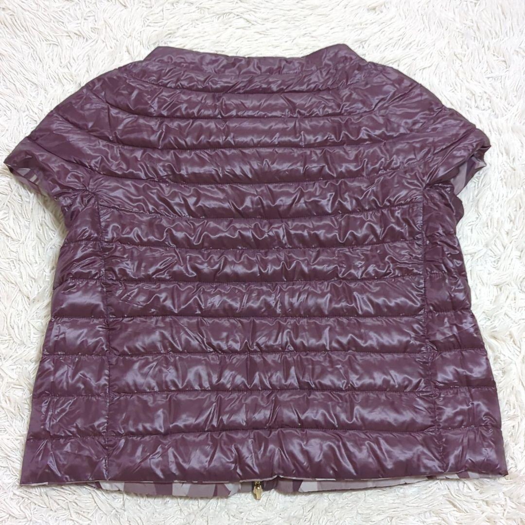 未使用級 HERNO 46 リバーシブル フレンチスリーブ ケープ ダウンベスト