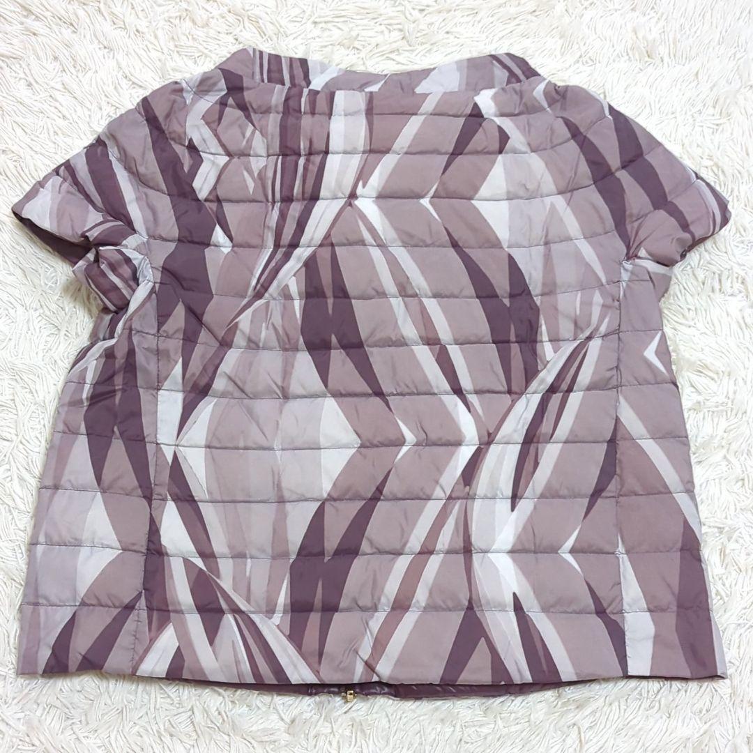 未使用級 HERNO 46 リバーシブル フレンチスリーブ ケープ ダウンベスト