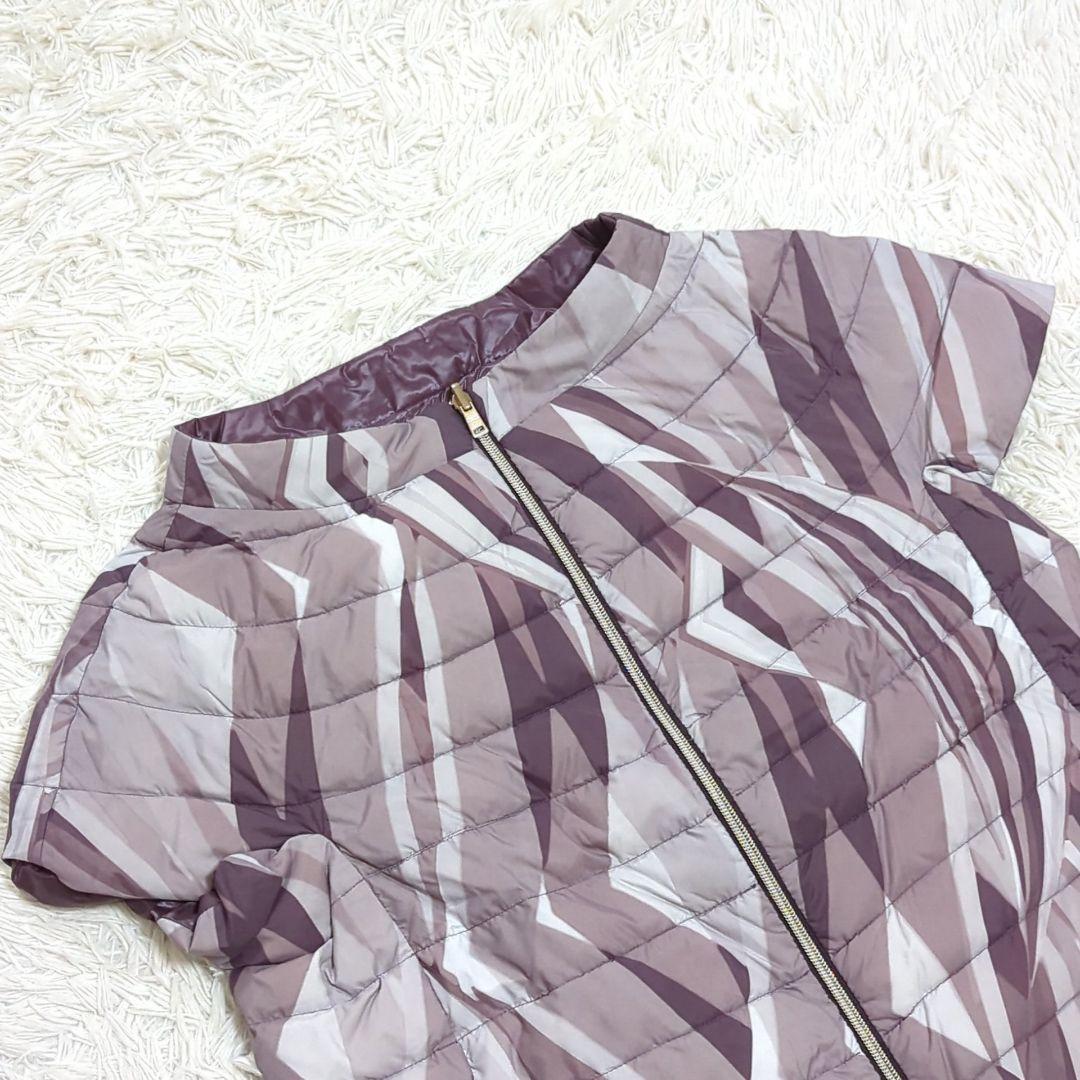 未使用級 HERNO 46 リバーシブル フレンチスリーブ ケープ ダウンベスト