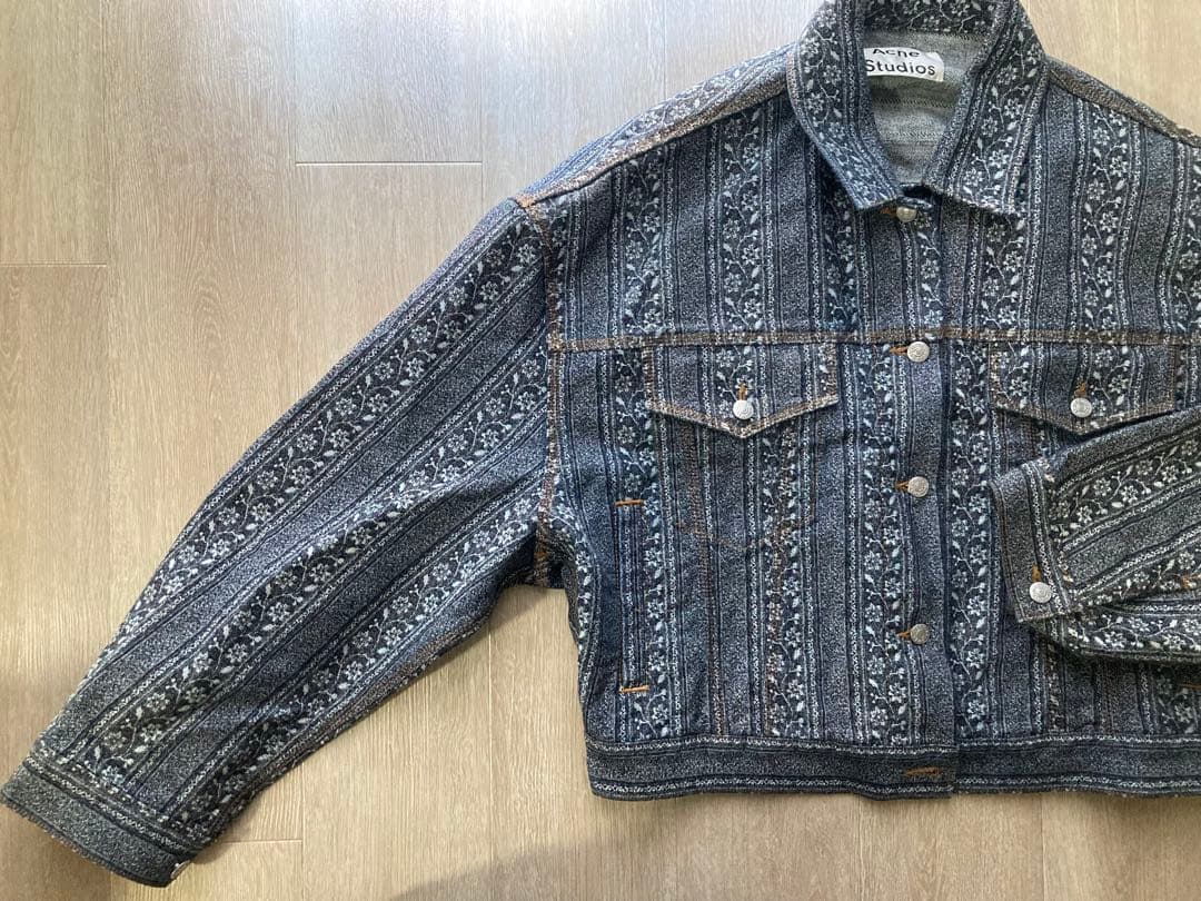 Acne Studios 花柄刺繍デニムジャケット