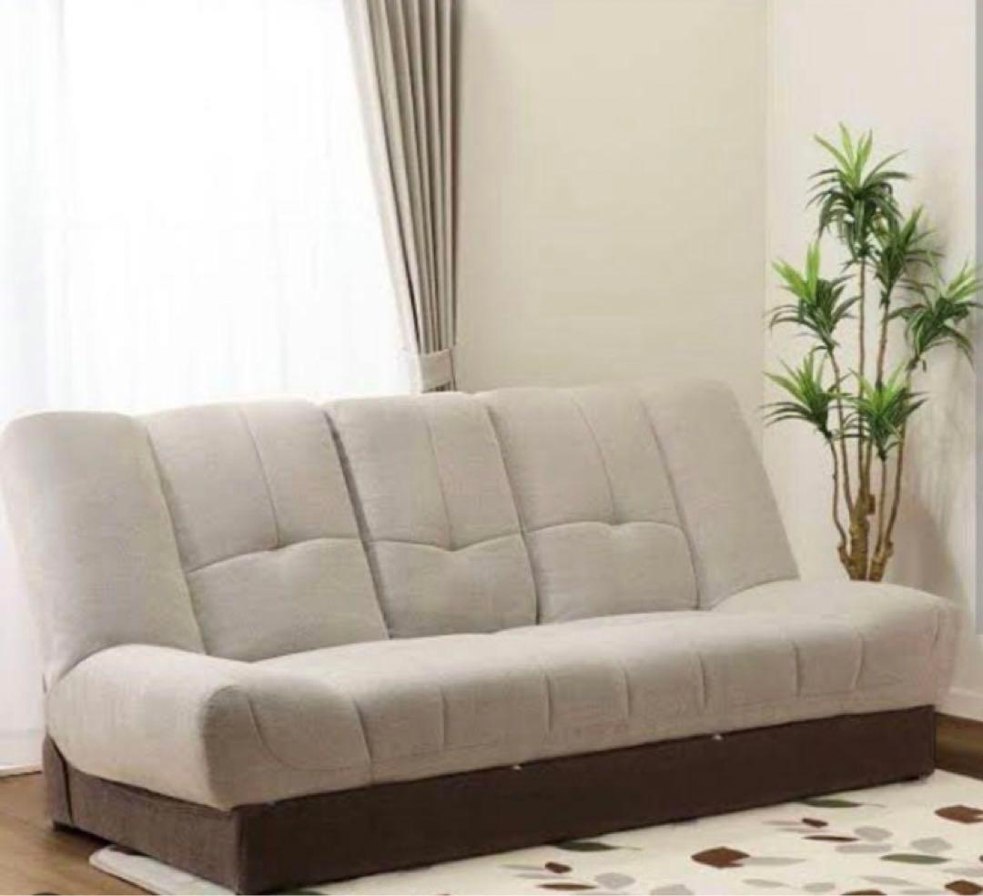 【送料込み】ソファベッド テーブル付き 収納付き