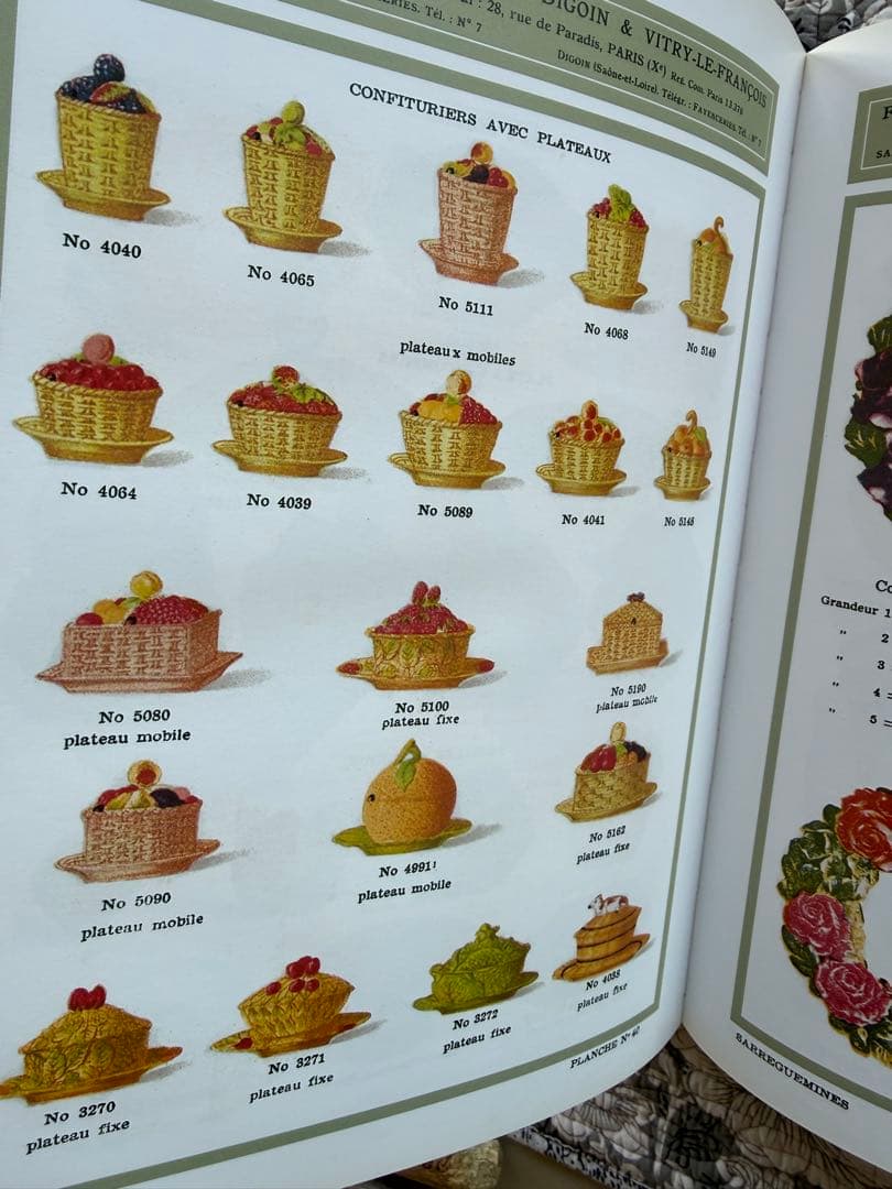 Planches de Cataloguesフランスアンティーク陶器本