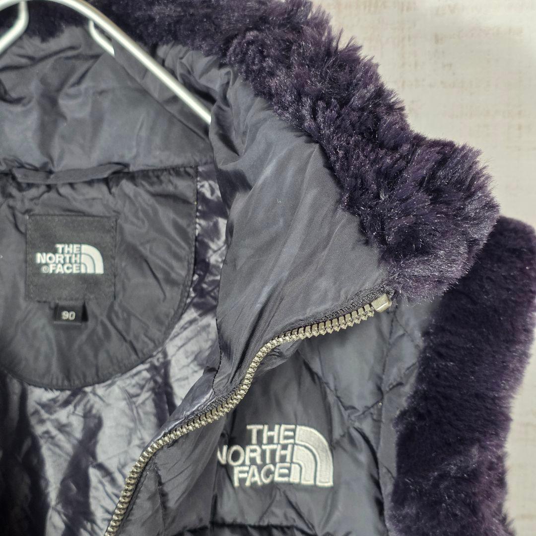 希少デザイン☆ノースフェイス ファーダウンベスト キルティングベスト 黒 L