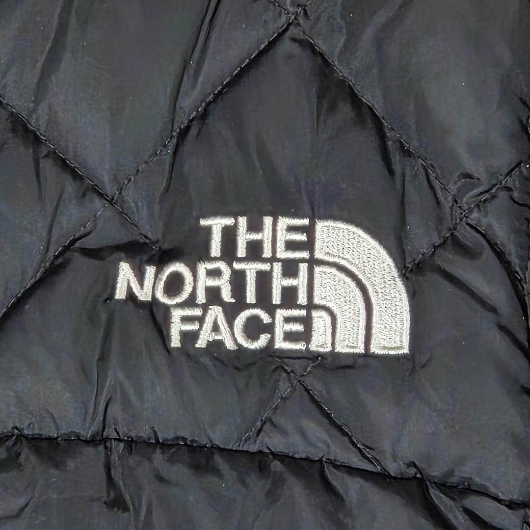 希少デザイン☆ノースフェイス ファーダウンベスト キルティングベスト 黒 L