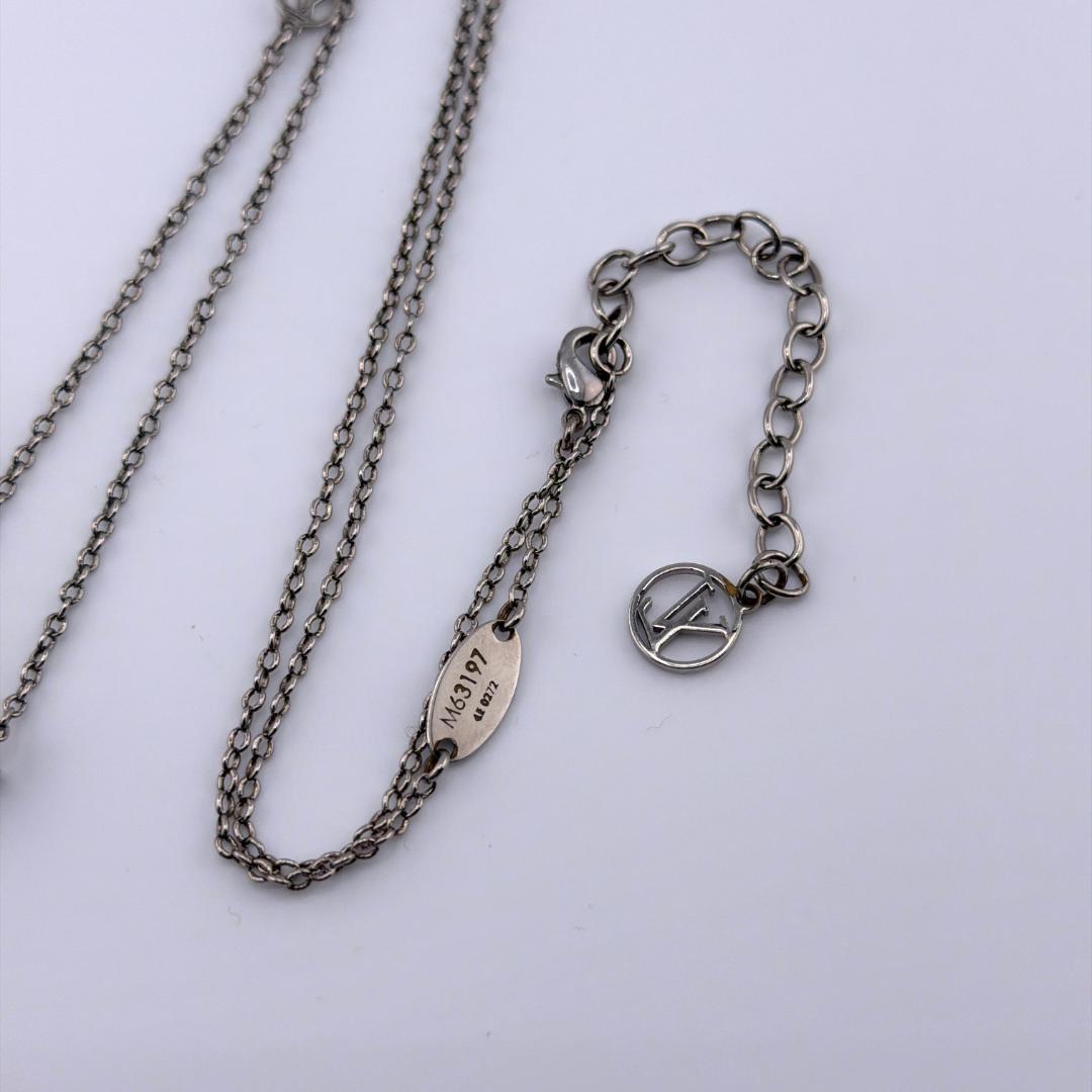 【美品】ルイヴィトン ネックレス コリエ エセンシャルV シルバー