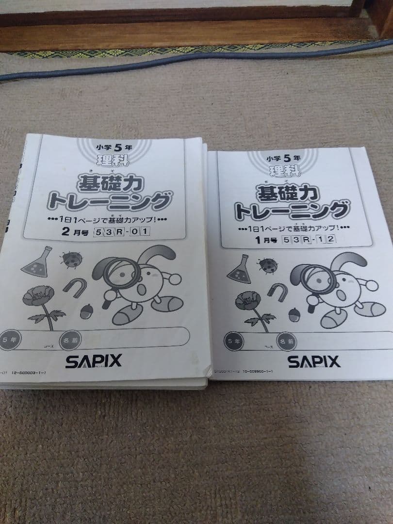 2015年度 サピックス 小学5年 理科 基礎力トレーニング01〜12