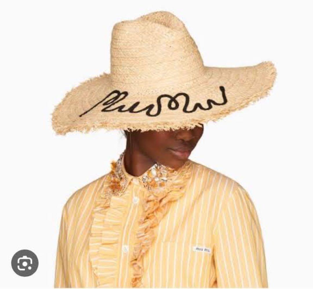 【 miu miu 】ストローハット