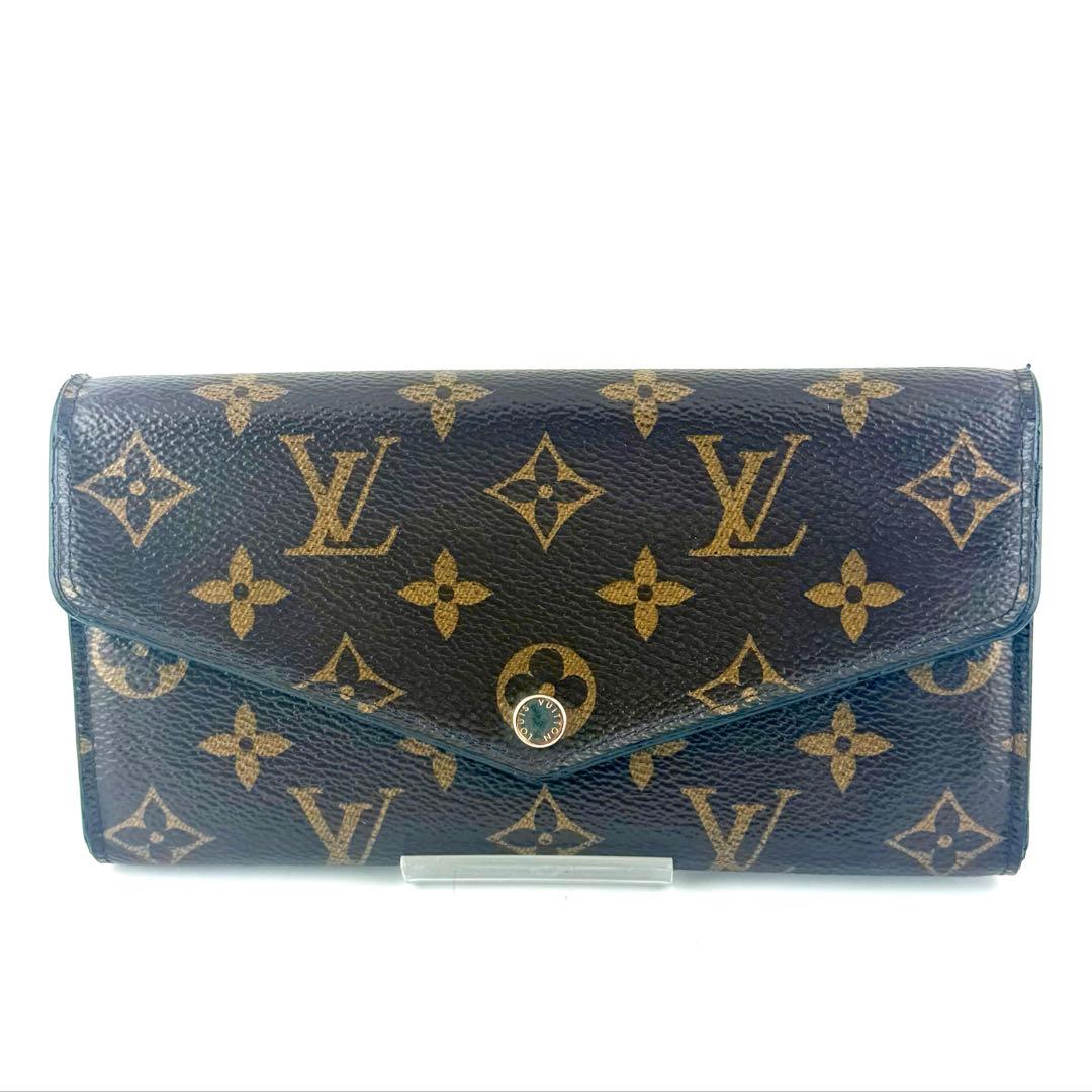 新型ポルトフォイユサラ ルイヴィトン モノグラム フューシャ 二つ折り長財布