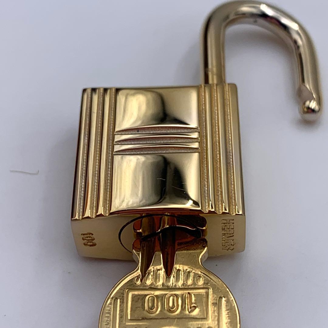 HERMESエルメスカデナ100番ゴールド24Kメッキ鍵付き南京錠