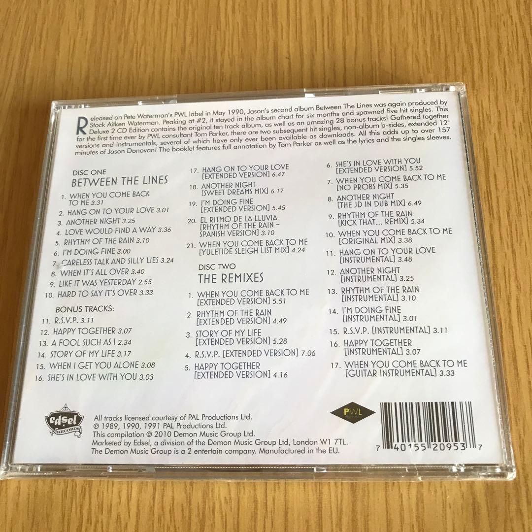 Jason Donovan　Between The Lines　未開封CD2枚組
